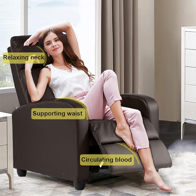 BestMassage | Recliner Chair | No Massage Function | Pu Brown | - Image 6