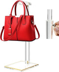 Acrylic Purse Display Stands, Durable Gold Trim Bag Stand Hanging Wallet by SHUNKAIZS