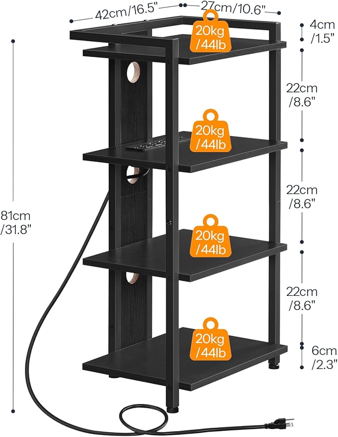HOOBRO 4-Tier AV Media Console - Image 3