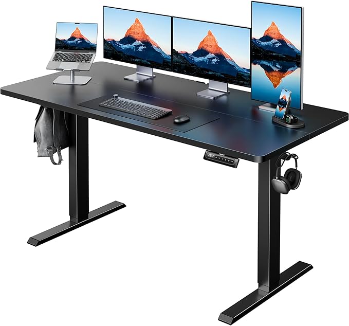 HUANUO 55" x 24" Electric Standing Desk Adjustable Height, 4 Memory Height by HUANUO