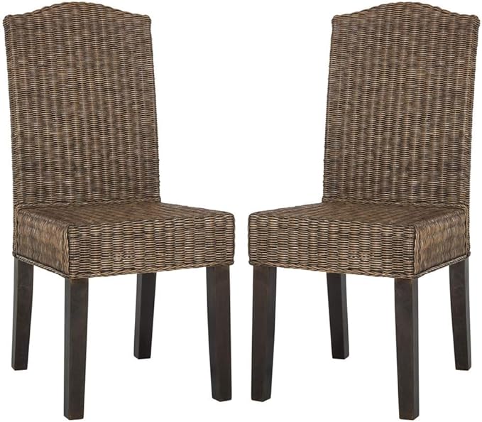 SAFAVIEH Home Collection Odette Grey Wicker Dining Chair by SAFAVIEH