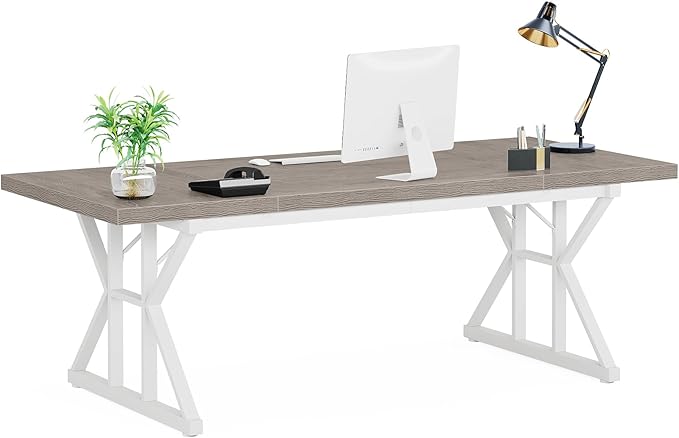 Tribesigns 70.8-Inch Executive Desk, Large Computer Office Desk Workstation - Image 8