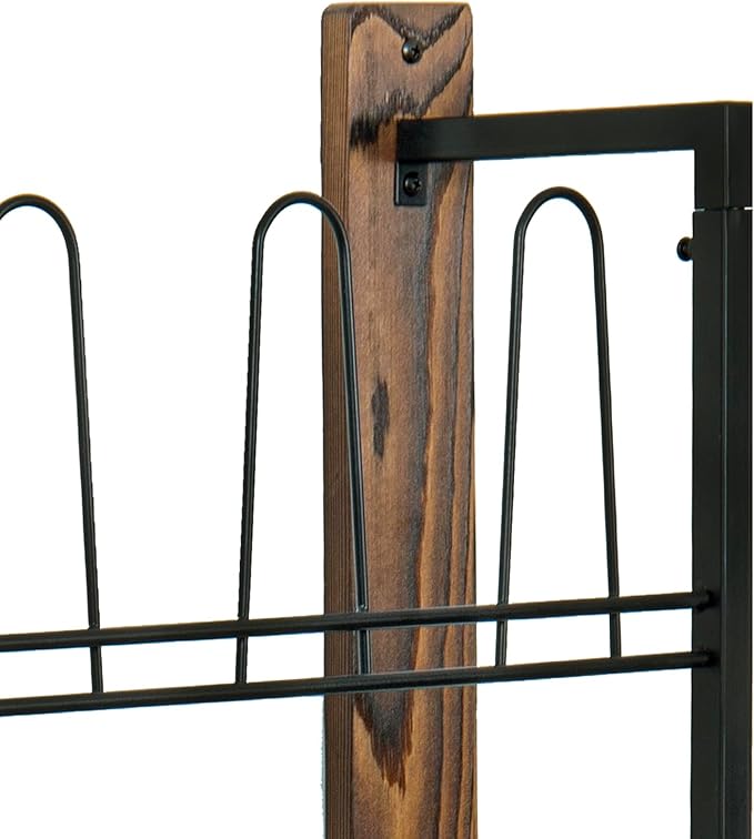 MyGift Premium Black Metal Hanging Wall Shoe Rack - Image 6