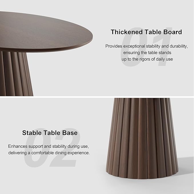 Casaphoria 67" Oval Dining Table, Modern Wood Kitchen Table - Image 5