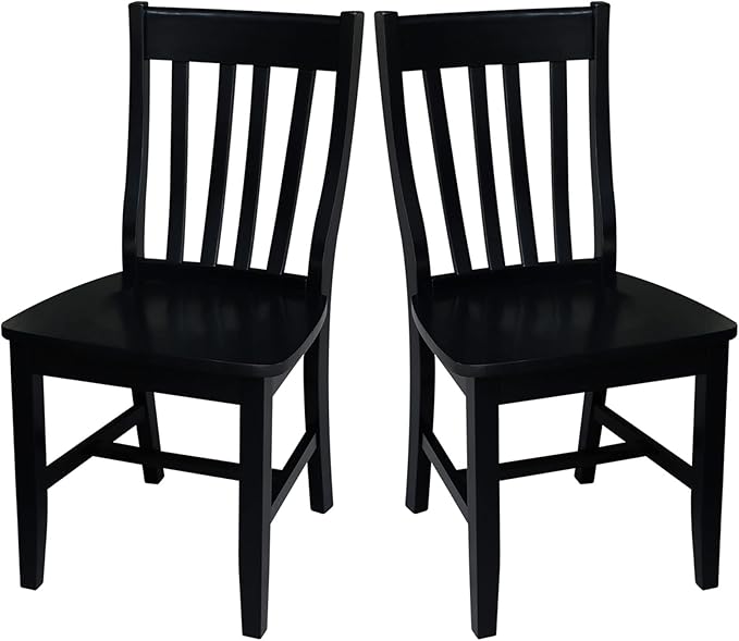 International Concepts Pair of Schoolhouse Chairs Black - Image 12