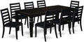 East West Furniture LGX19-BLK-24 -9 Piece Dining Set Includes a Rectangular by EastWestFurniture