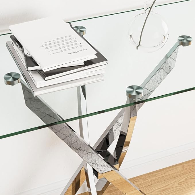 Tempered Glass Console Table - Image 5