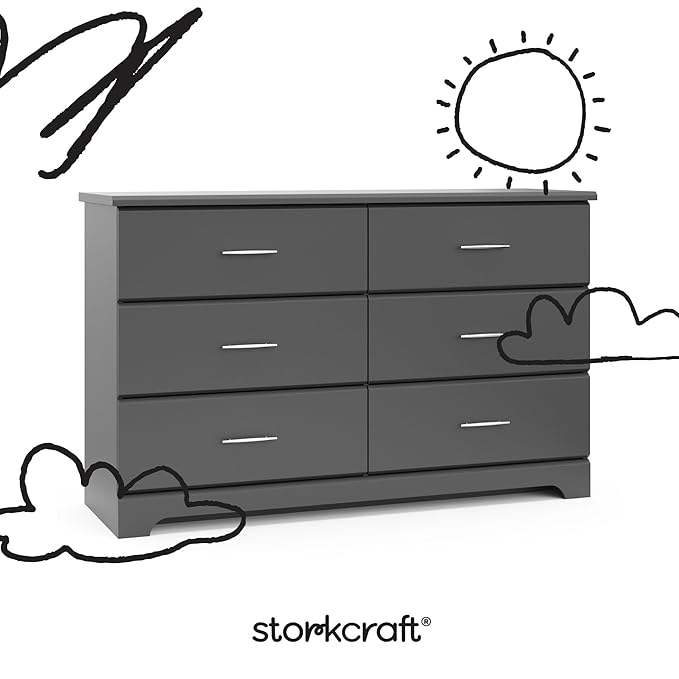 Storkcraft Brookside 6-Drawer Dresser – GREENGUARD Gold Certified, Nursery & - Image 8