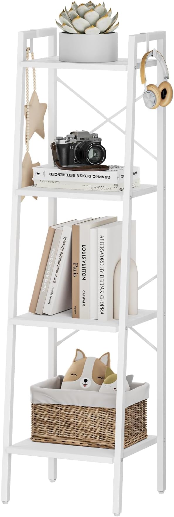 Ladder Shelf, Bookshelf Bookcase, Freestanding Corner Storage Shelve - Image 9