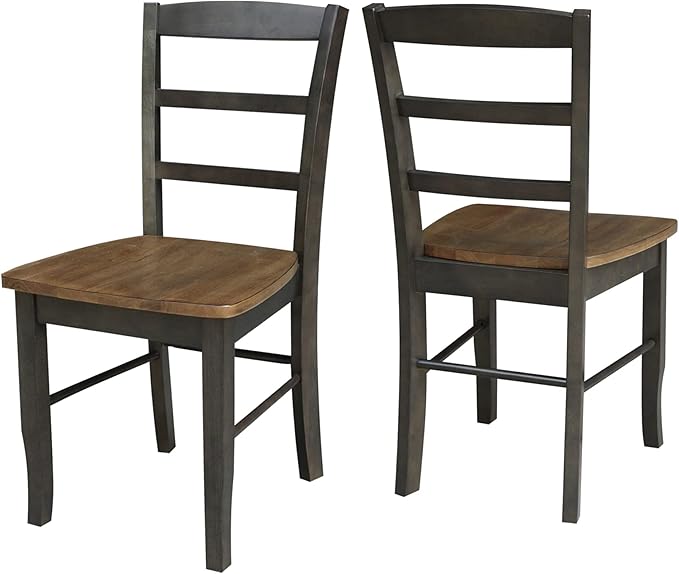 IC International Concepts Set of Two Madrid Ladderback Dining Chairs, - Image 8