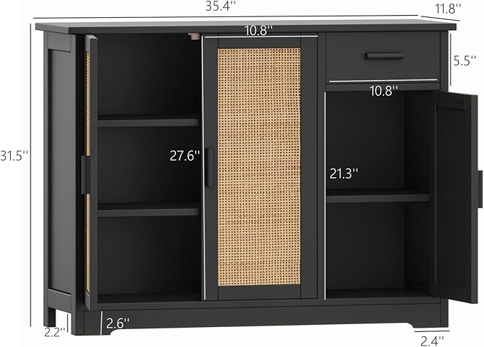 Irontar Kitchen Storage Cabinet, Sideboard Buffet Cabinet - Image 2