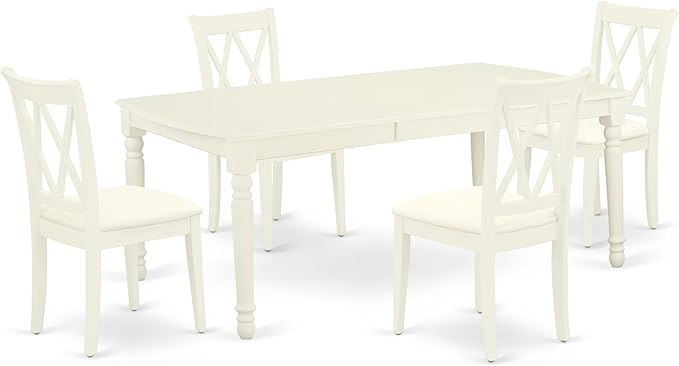 East West Furniture DOCL5-LWH-C 5 Piece Dinette Set by EastWestFurniture