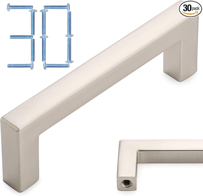 KOOFIZO 30-Pack Solid Square Bar Cabinet Handle by Koofizo