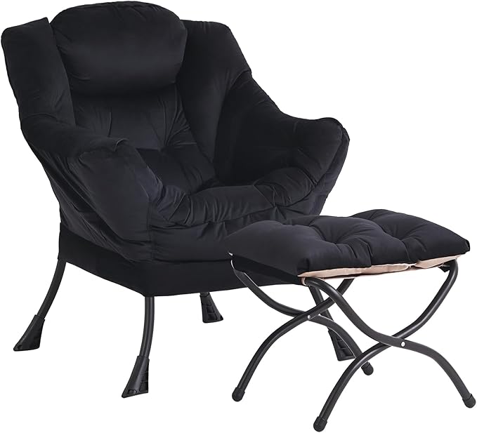 Lazy Chair and Ottoman, Large Accent Lounge Chair by Givjoy