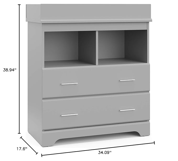 Storkcraft Brookside 2 Drawer Changing Table Dresser – GREENGUARD Gold Certified - Image 3