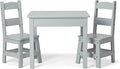 Melissa & Doug Wooden Table & Chairs-Gray Kids Furniture by MelissaDoug