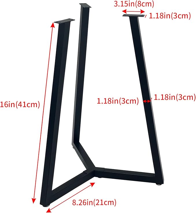 Round Metal Coffee Table Legs, 16 Inch Black Iron Dining Table Base Only - Image 3