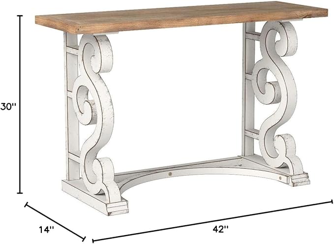 Kate and Laurel Wyldwood Country French Solid Wood Console Table - Image 3
