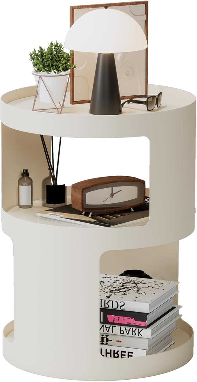 XIV Side Table, Round End Table, Modern Nightstand, Metal Accent Table by XIV%E2%80%94LetArtFreezeInXIV