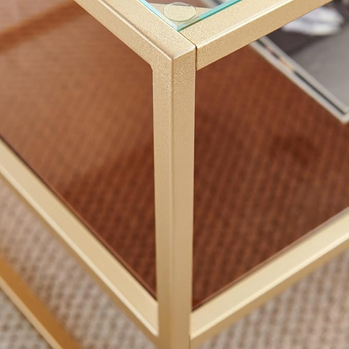 Shrine Glass Coffee Table, Dual-Layer Glass Coffee Table - Image 7