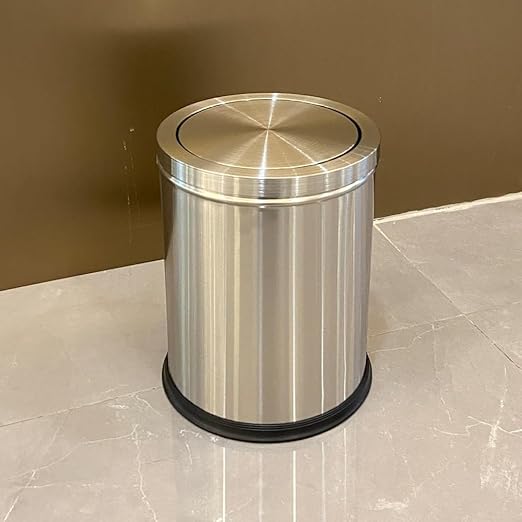 15L/4GAL Silver Stainless Steel Bathroom Garbage can, Bathroom Trash Can - Image 8