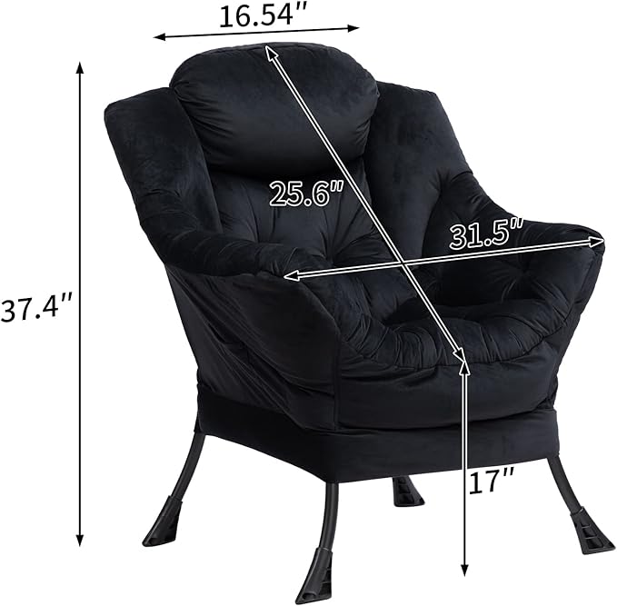 HollyHOME Fabric Large Lazy Chair - Image 3