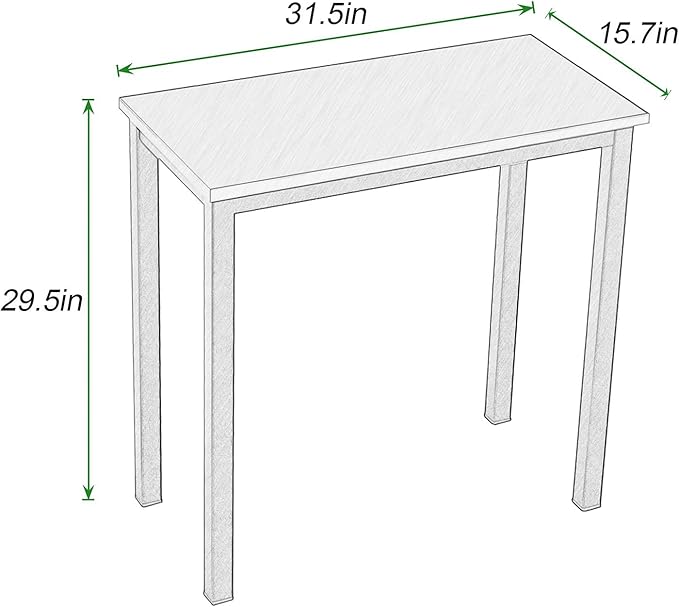 DlandHome 31.5 inch Computer Desk Home Office Table Writing Desk Study Table - Image 3