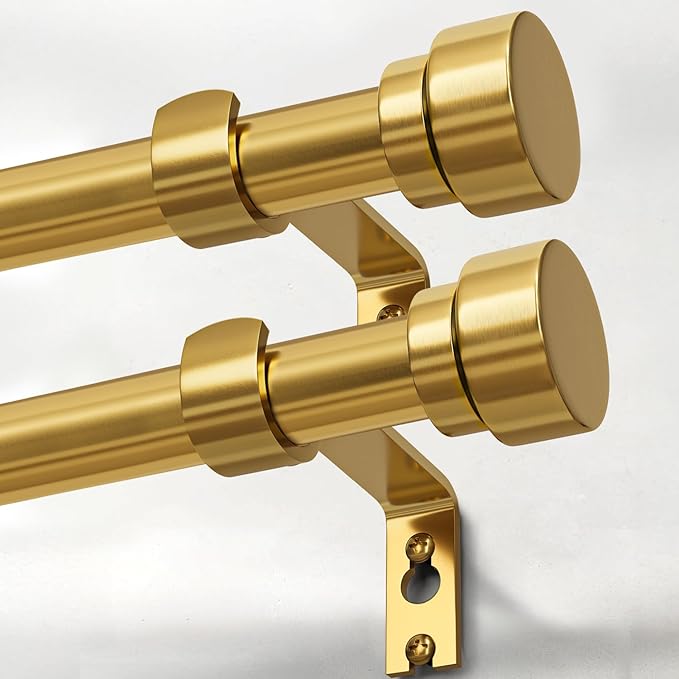 2 Pack Modern Gold Curtain Rods by Unknown