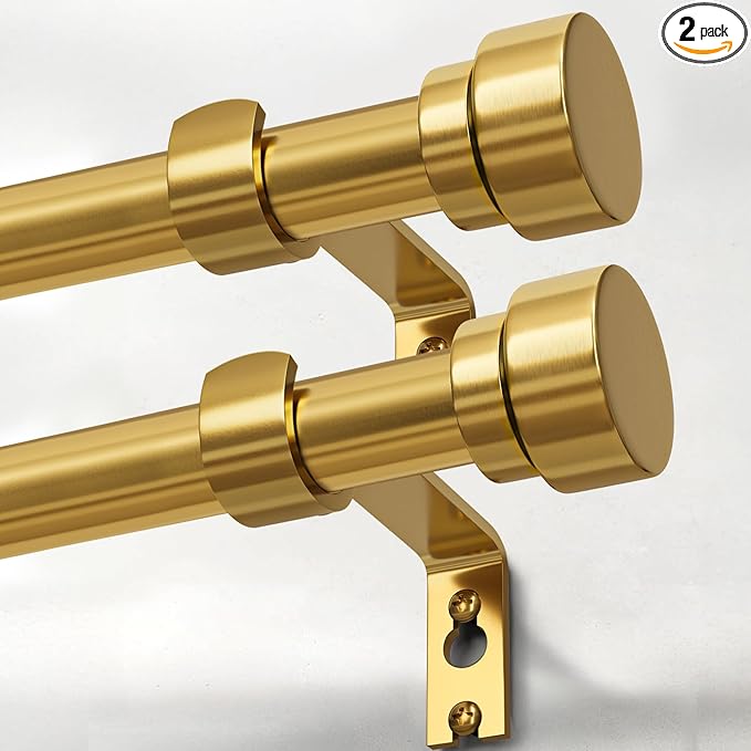 2 Pack Modern Gold Curtain Rods by Unknown