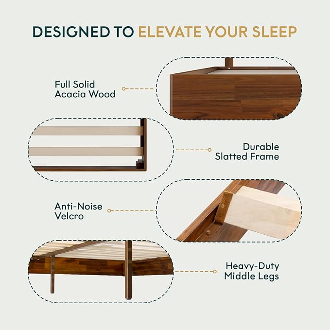 Nipe Platform Bed Frame with Headboard Size King - Image 3