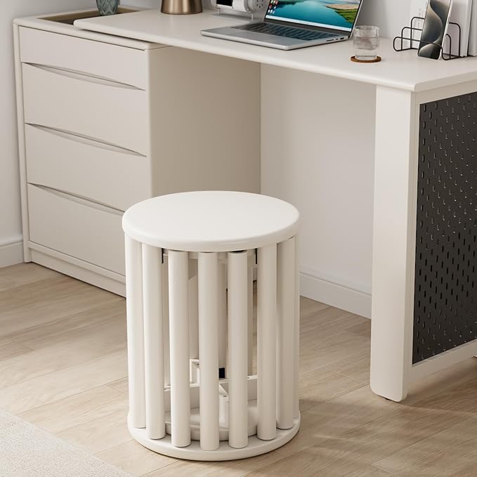 Stackable Stools Set of 4, Wood Stool 18 Inch Stool Stackable Side Tables - Image 7