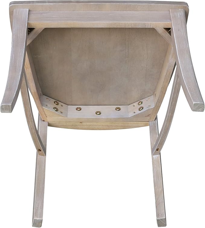 International Concepts Cosmo Chair, Washed Gray Taupe - Image 8
