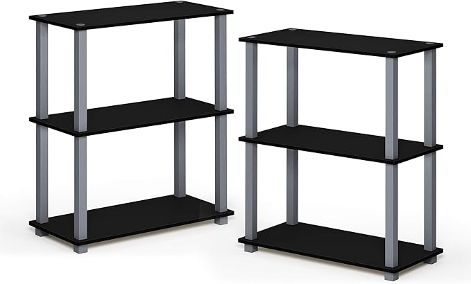 Furinno Turn-S-Tube 3-Tier Compact Multipurpose Shelf 2-Pack - Image 4