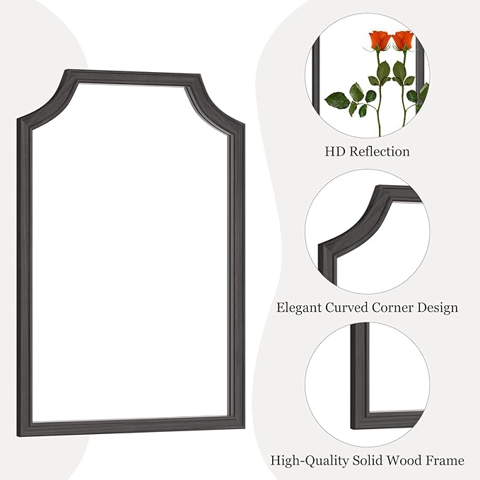 WallBeyond Scalloped Wood Mirror - Image 5