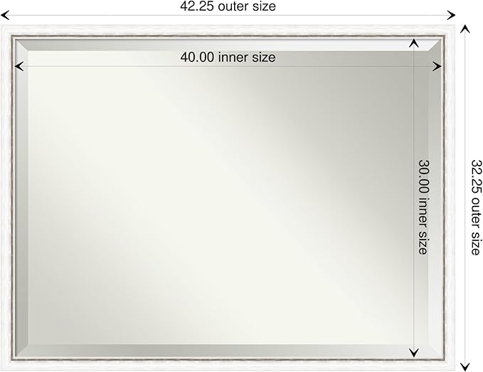 Amanti Art White Bathroom Mirror - Image 4