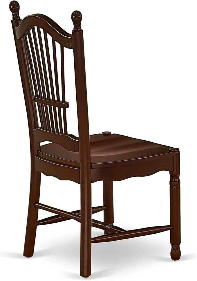 East West Furniture MZDO3-MAH-W 3 Piece Dining Room Furniture Set Contains a - Image 12