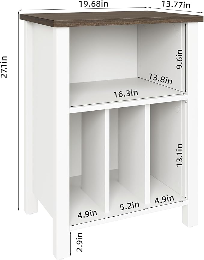 LIDYUK Record Player Stand, Vinyl Record Storage Table End Table - Image 3