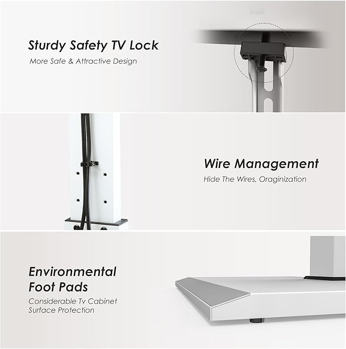 FITUEYES Iron Base Universal Floor TV Stand - Image 8