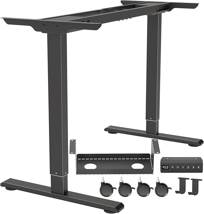 Dual Motor Standing Desk Frame, Electric Adjustable Legs by Unknown