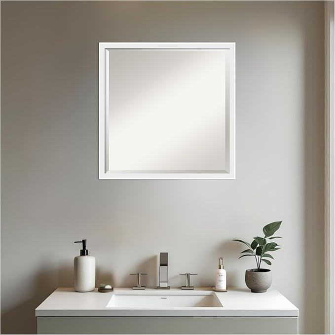 Amanti Art White Bathroom Mirror - Image 5