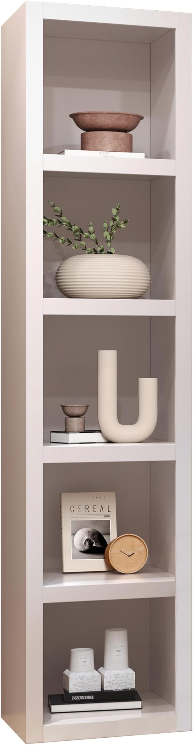 Oakland Living White 84-in Tall Wooden Bookcase Shelf - Image 4