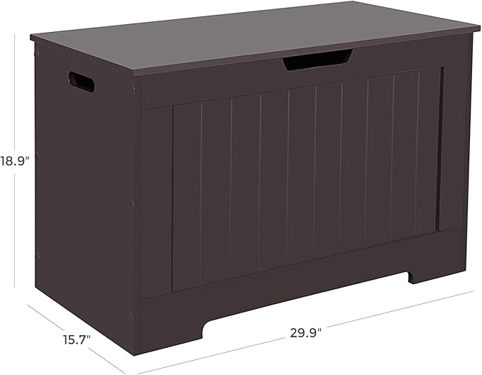 VASAGLE Storage Chest, 29.9 Inches Width Storage Bench, Entryway Bench - Image 3