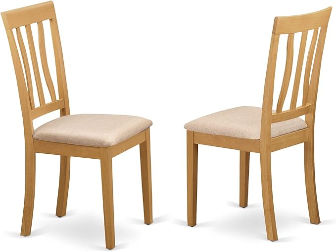 East West Furniture DLAN5-OAK-C 5 Piece Kitchen Table Set - Image 6