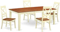 East West Furniture QUIN5-WHI-W 5 Piece Dining Room Table Set Includes a by EastWestFurniture