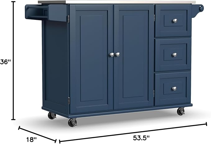 homestyles Mobile Kitchen Island Cart - Image 9