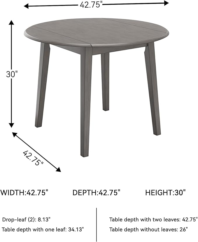 Signature Design by Ashley Shullden Casual Round Dining Small Drop Leaf Table - Image 3