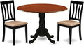 East West Furniture DLAN3-BCH-C 3 Piece Dining Room Table Set Contains a Round by EastWestFurniture