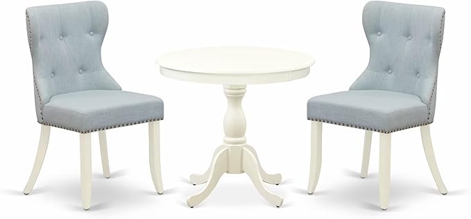 East West Furniture AMSI3-LWH-15 3 Piece Dining Table Set by EastWestFurniture