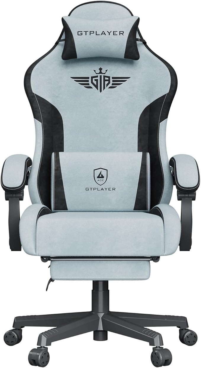 GTPLAYER Gaming Chair with Footrest, Big and Tall Game Chair High Back Computer by GTPLAYER