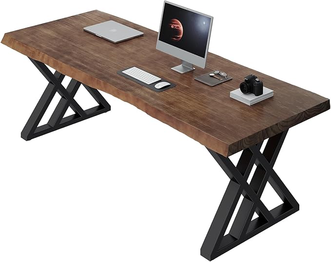 Solid Wood Computer Desk Study Office Desk 55" Writing Desk, Modern Simple - Image 9